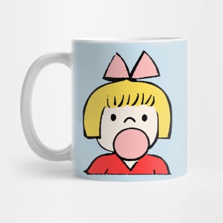 Cute Retro Bubblegum Girl Design Mug